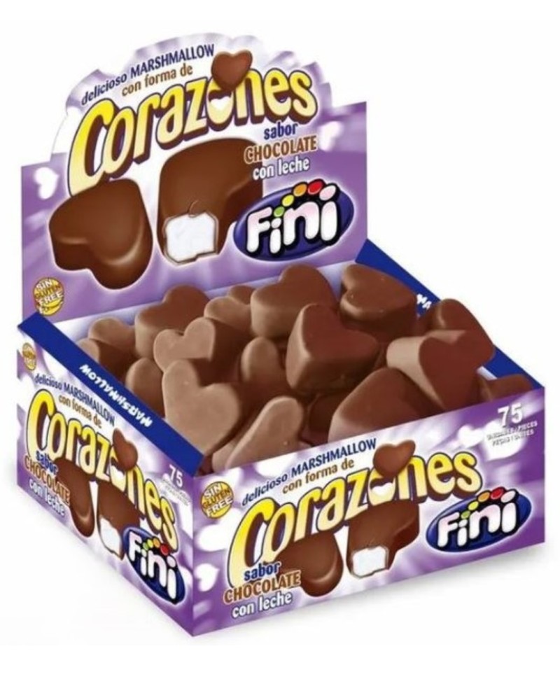 Nubes Corazon Chocolate 75 ud Fini