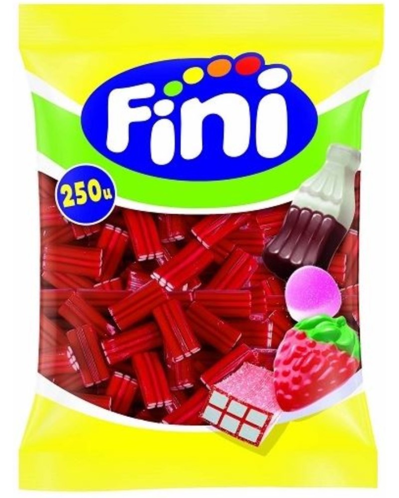 Gominola Ladrillos Fresa Brillo 250 ud Fini