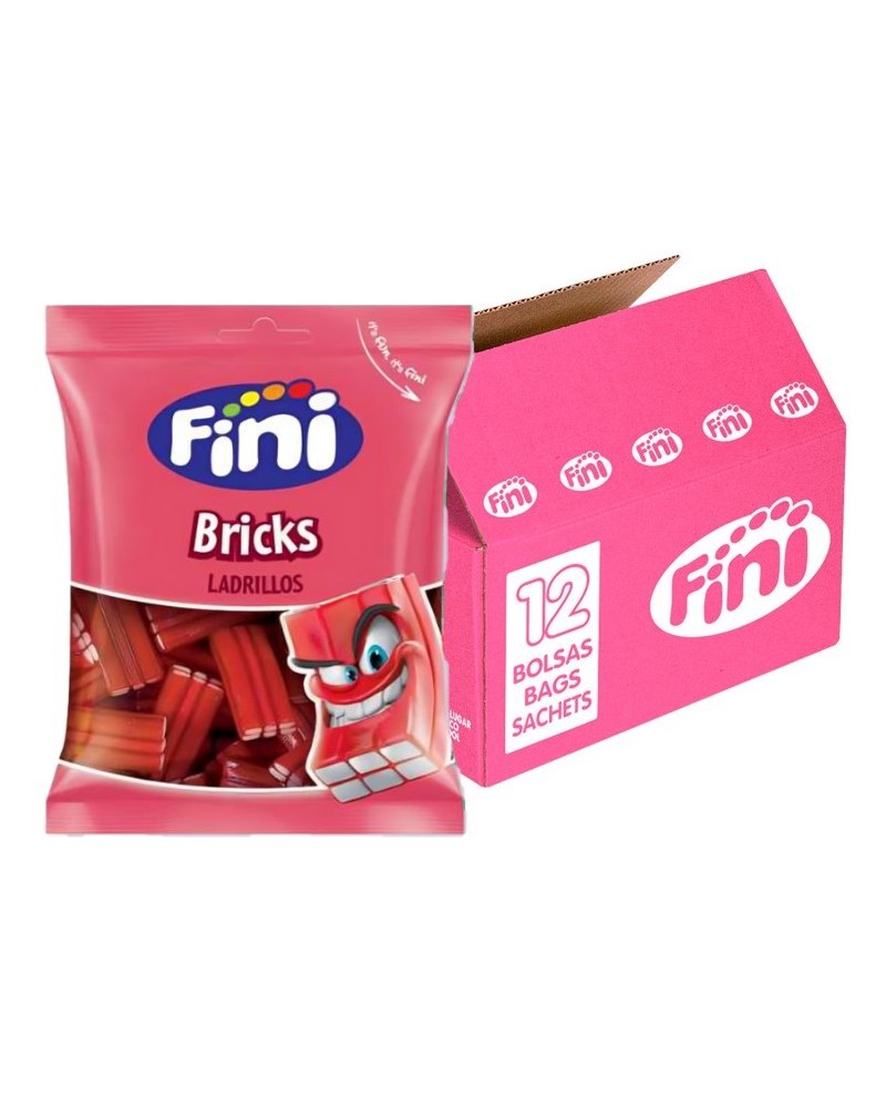 Gominola Ladrillos Fresa Brillo 100 g Fini