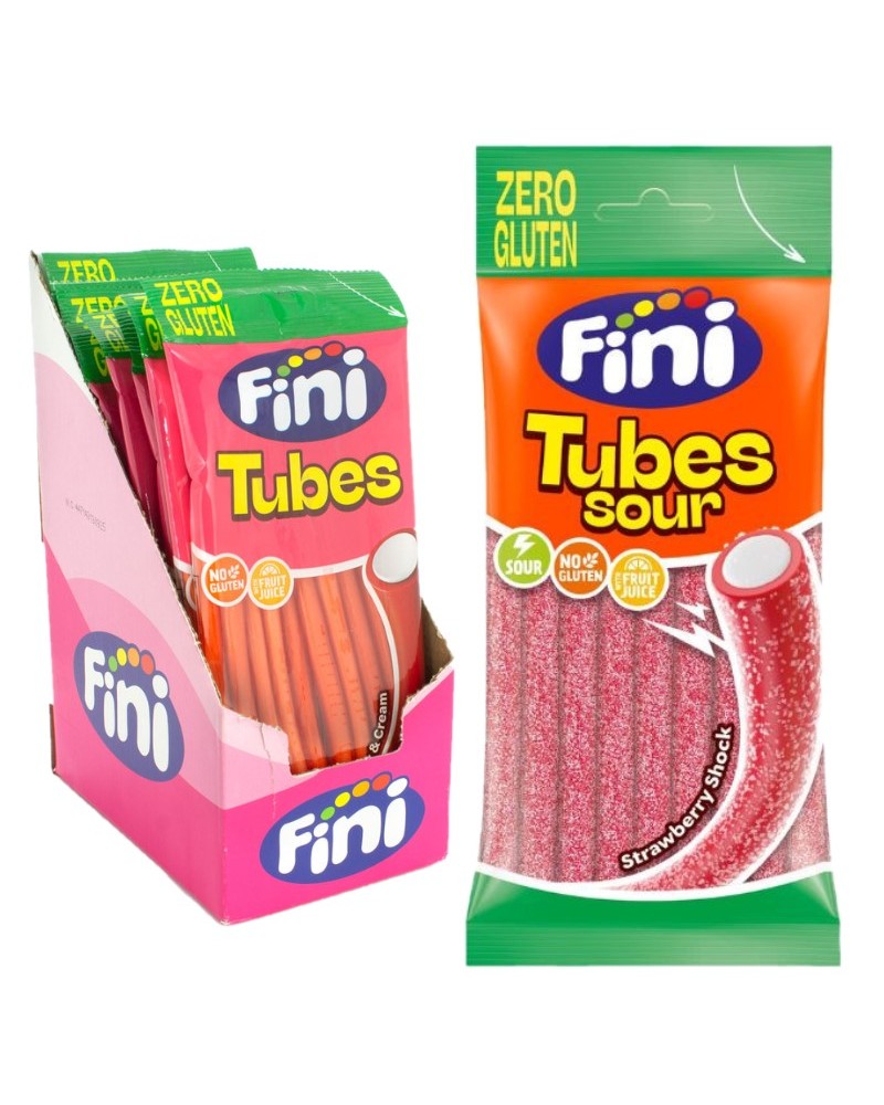 Tubes Sour Fresa Zero Gluten 75G Fini