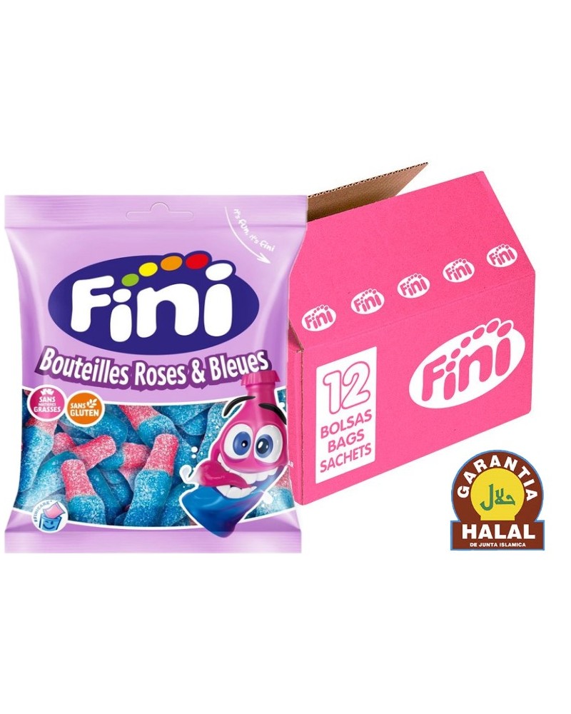 Gominola Botella Rosa Azul 100G Halal Fini