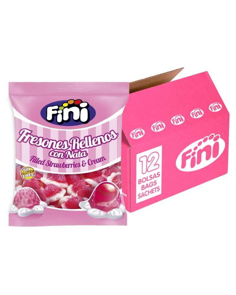 Gominola Fresones Rellenos Nata 90 G Fini