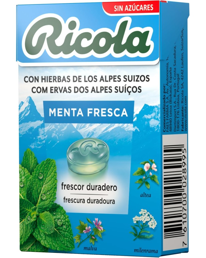 Ricola Caramelo Menta Fresca 27 5 gr minibox