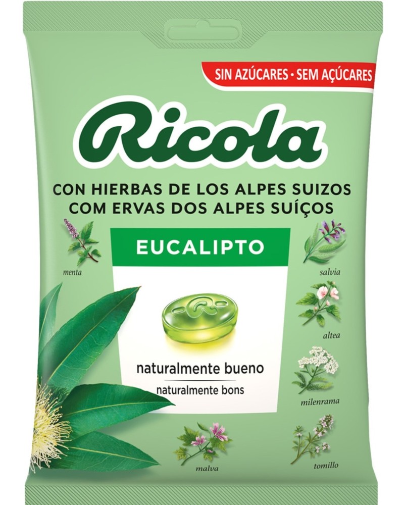 Ricola bolsa s az 70gr eucalipto