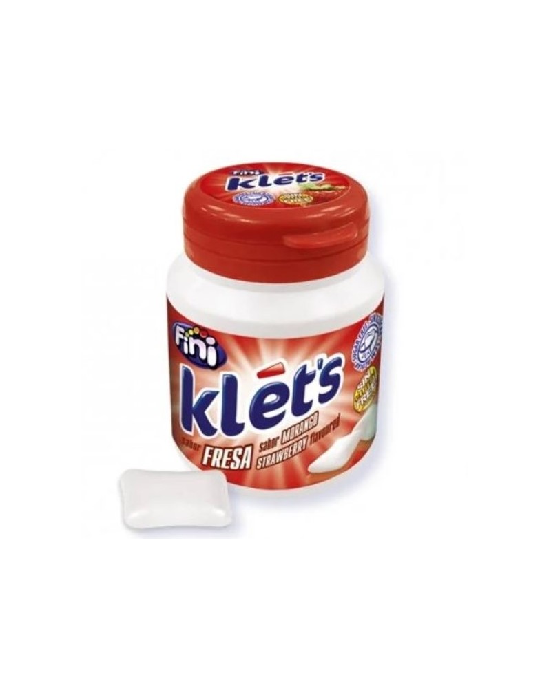 Chicle Klets Fresa Bote 100Gr Fini