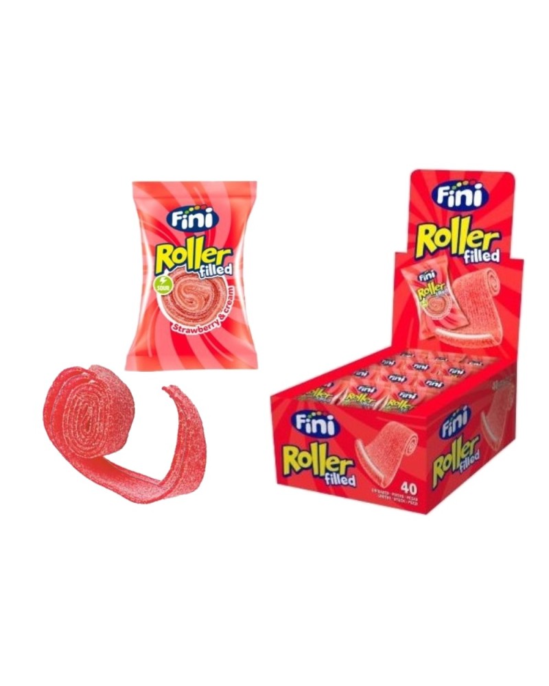Fini Roller Relleno Fresa 20 g 40 ud