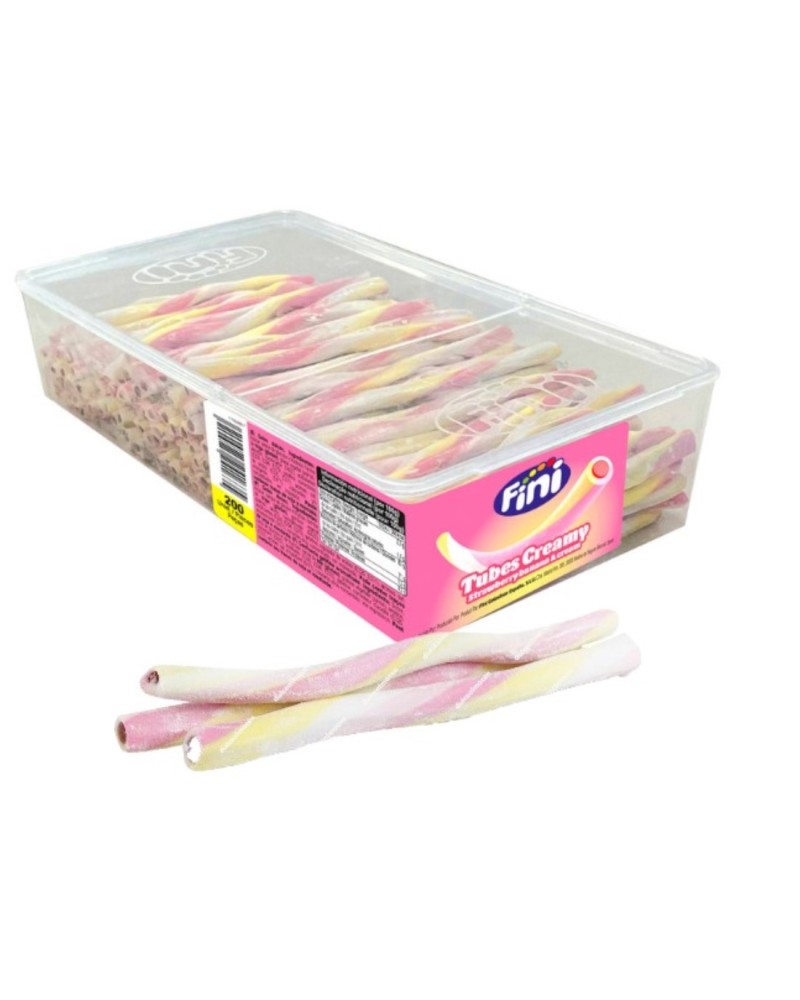 Tubes Creamy Yogur Fresa Platano 200 ud Halal Fini