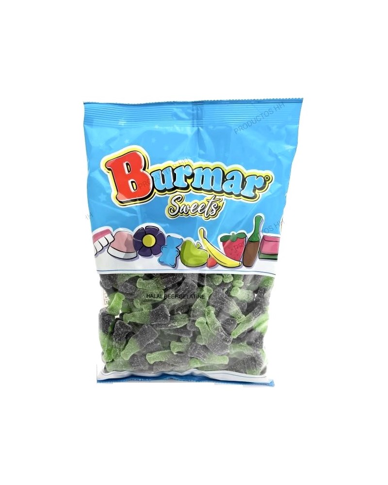 Gominola Botella Cola Verde Negra Azucar 1Kg Burma