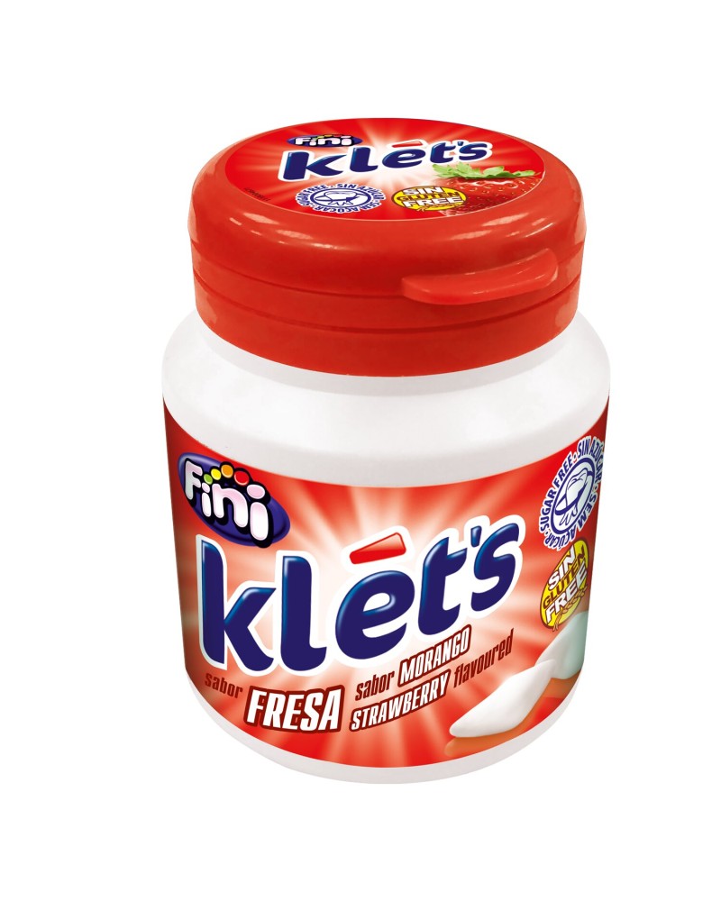 Chicle Klets Fresa Bote 100Gr Fini