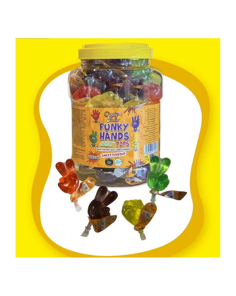 Jelly Pops Manos 50Ud Interdulces