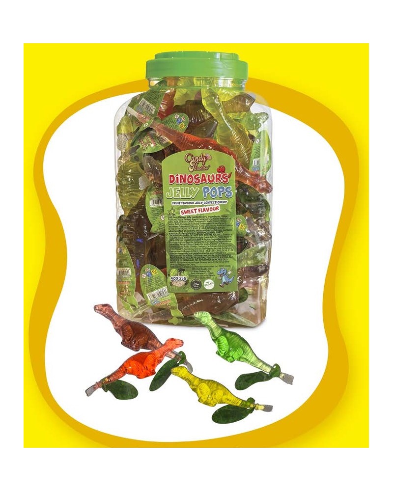 Jelly Pops Dinosaurios 40 Ud Interdulces