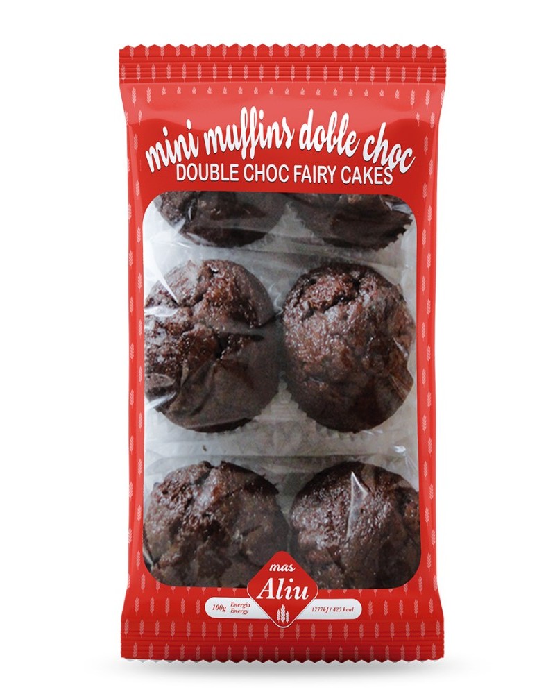 Mini Muffins Doble Chocolate 180 G Aliu