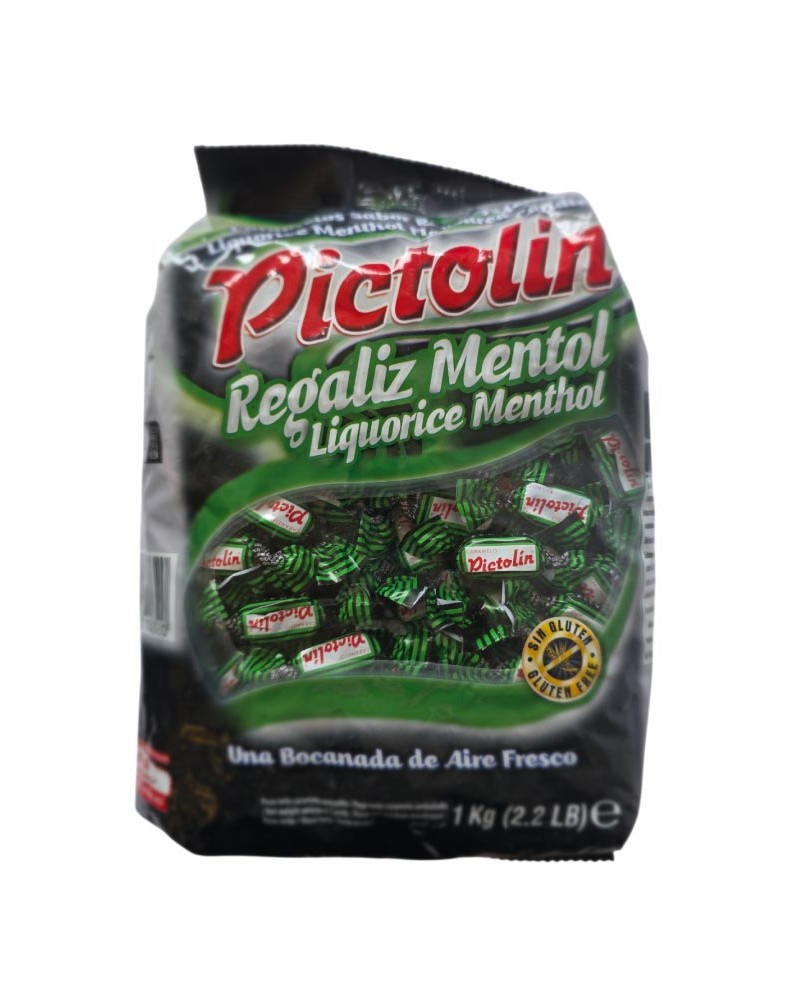 Caramelo Regaliz Mentol 1 Kg Intervan