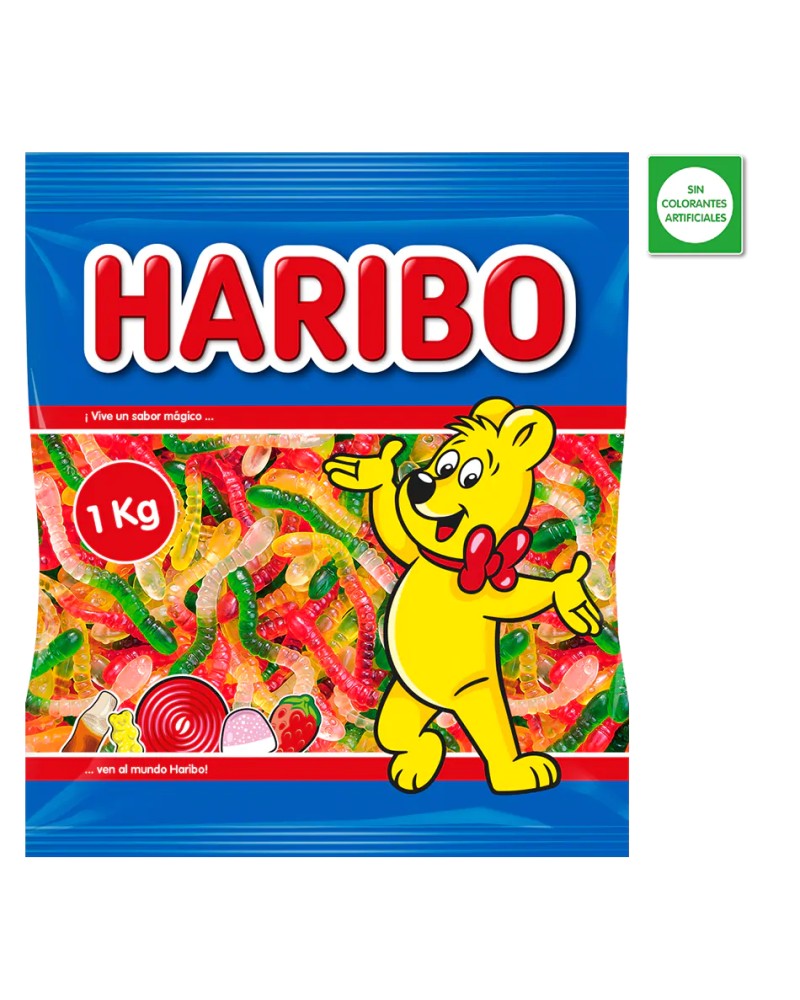 Gominola Gusanos Brillo 1 kg Haribo