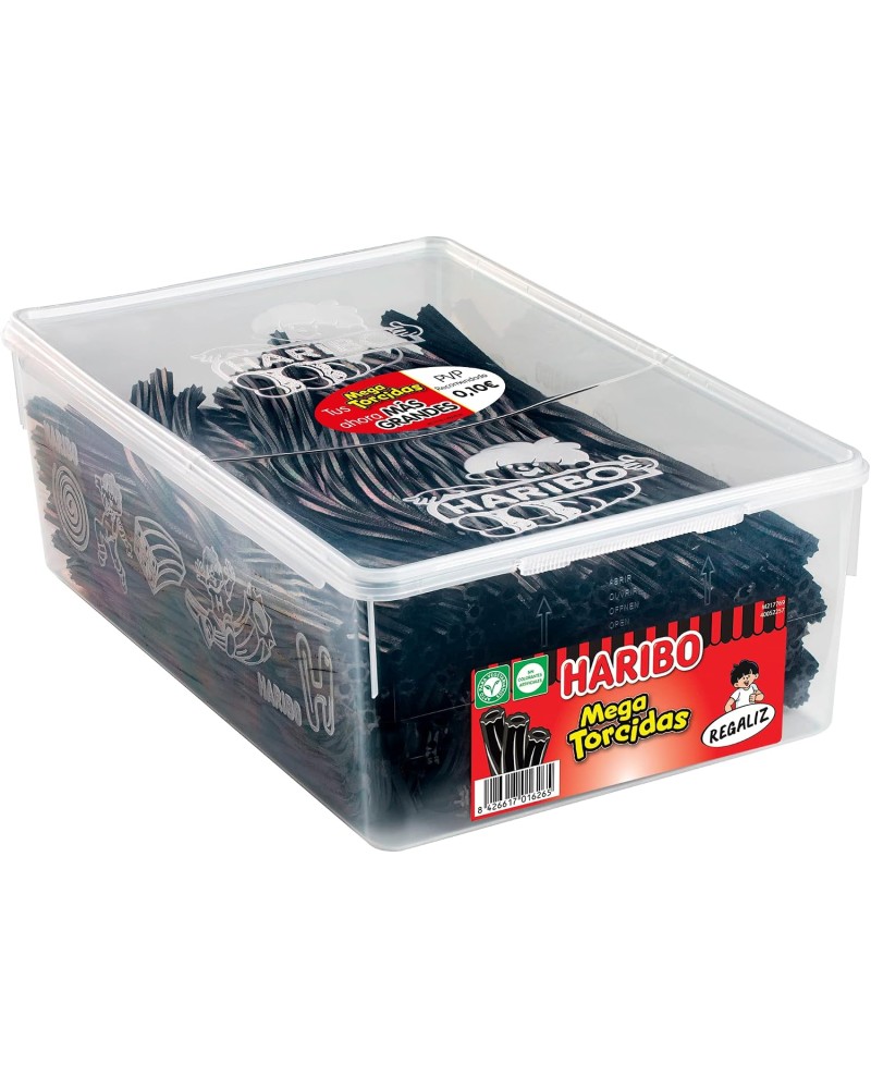 Mega Torcidas Negra 150ud Haribo
