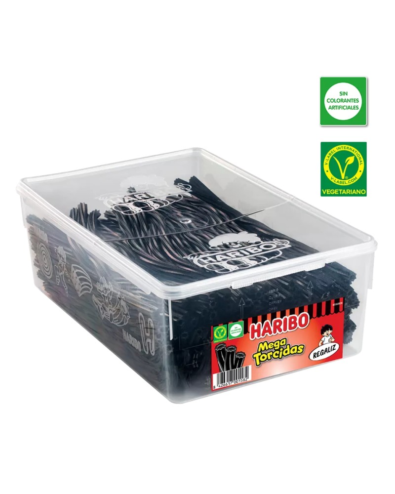 Mega Torcidas Negras 200 ud Haribo