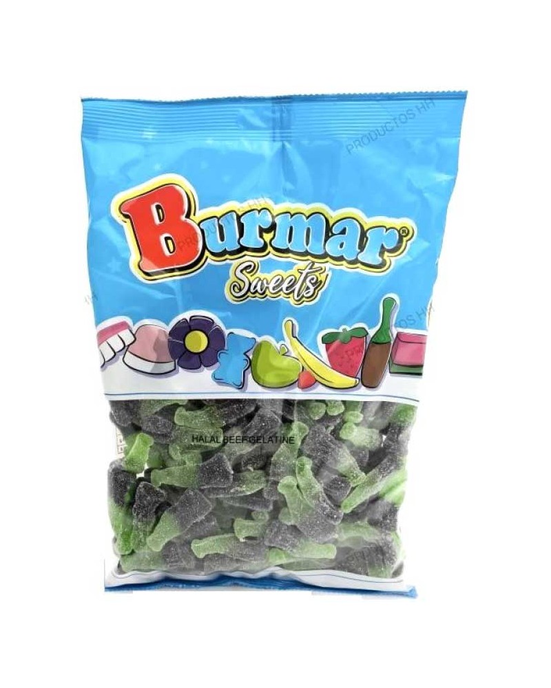 Gominola Botella Cola Verde Negra Azucar 1Kg Burma