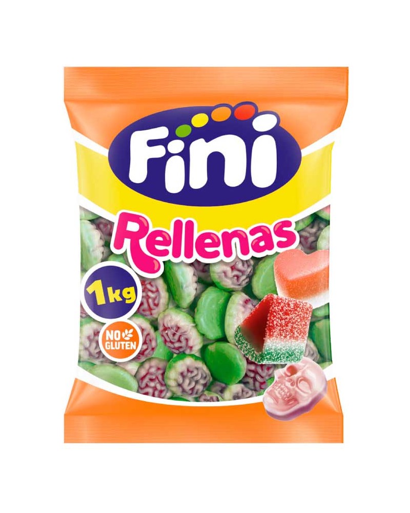 Gominola Cerebros Rellenos Verdes 1Kg Fini