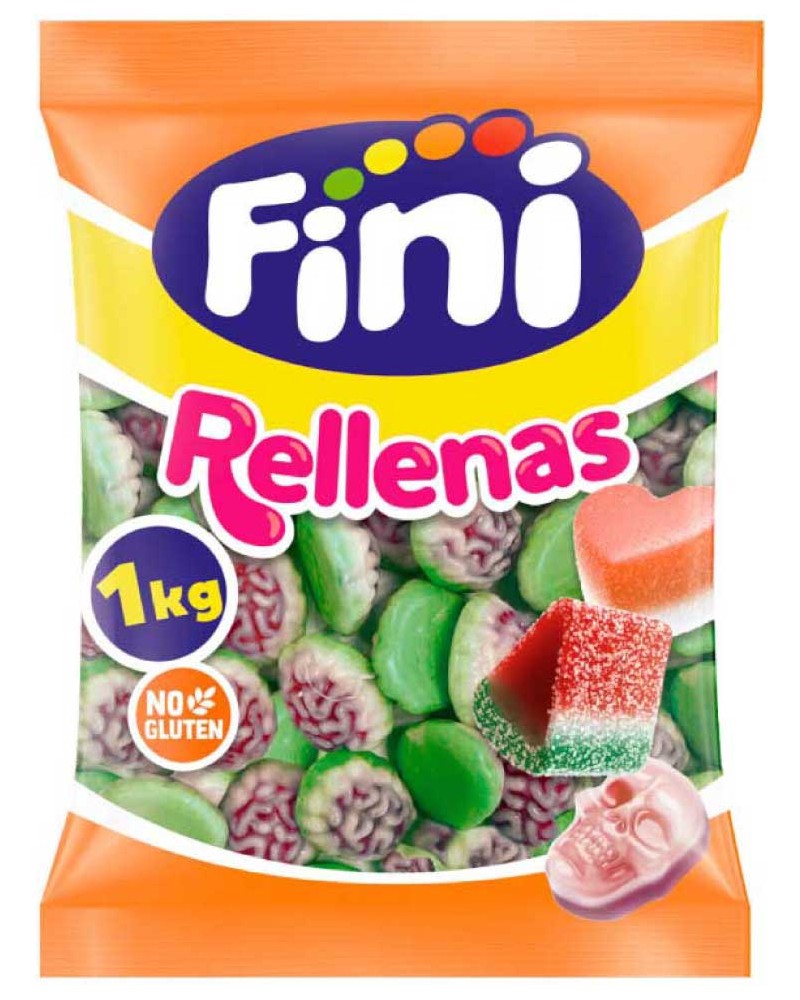 Gominola Cerebros Rellenos Verdes 1Kg Fini