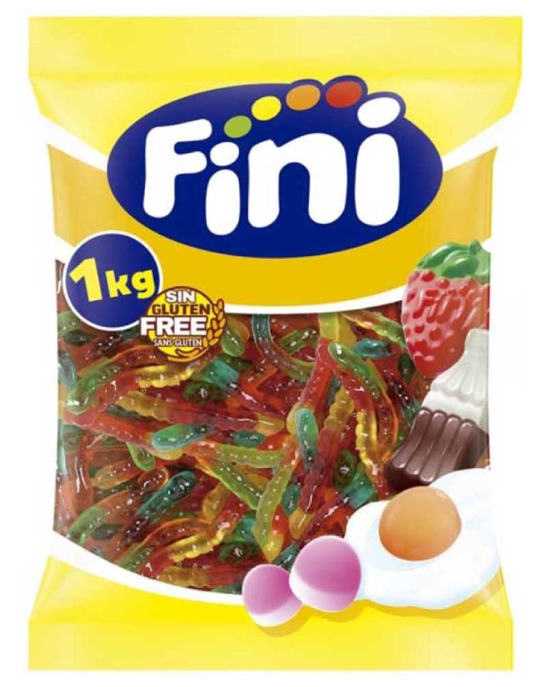 Gominola Gusanos Brillo 1 kg Fini