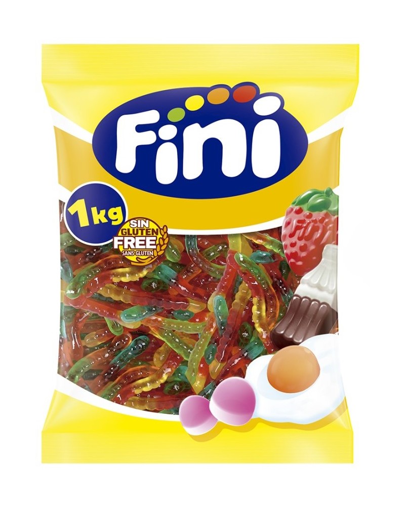 Gominola Gusanos Brillo 1 kg Fini
