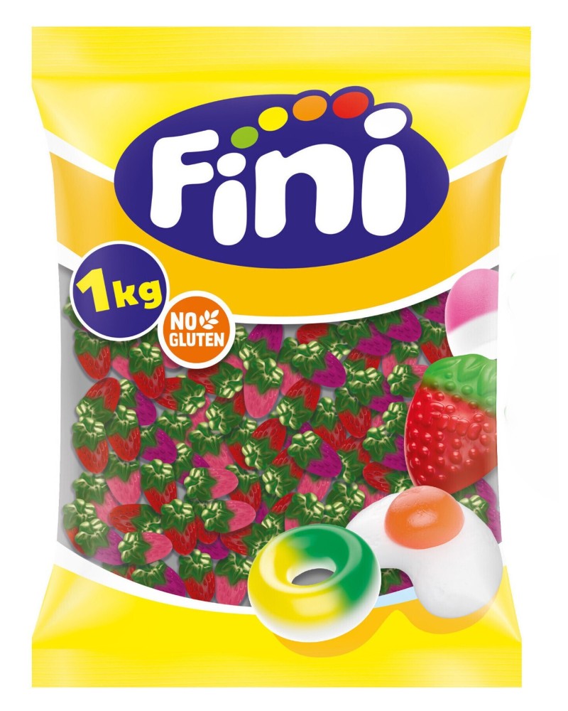 Gominola Mini Mix Fresa Acida Brillo 1K Fini
